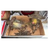 Metal lanterns and wall brackets