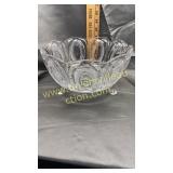 Footed crystal bowl