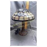 Lamp with stain glass shade