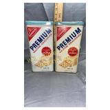 2 premium cracker tins