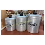 Vintage aluminum. Kitchen canisters