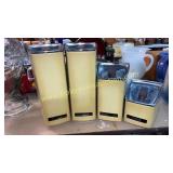 Cool vintage metal kitchen canister set