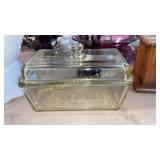 Covered glass baking dish