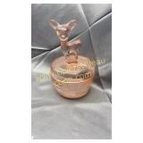 Pink fawn candy dish