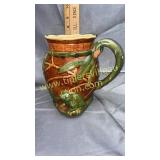 Pottery frog and bamboo pitcher