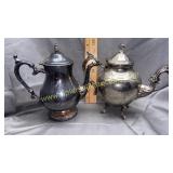 2 silverplate teapots