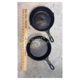 2 lodge cast iron skillets