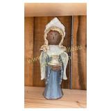 Pottery angel candle stand