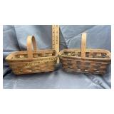 Longaberger green and blue baskets