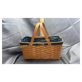 Longaberger collectors club basket blue plaid