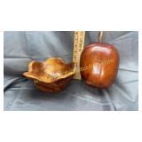 Gourd and wood bowl