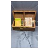 Wood recipe box