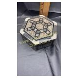 Wood box with abalone inlay