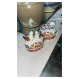Pair of trinket boxes