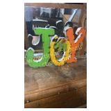 Metal art joy sign