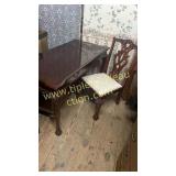 Cherry claw foot writing desk with matching