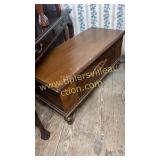 Walnut finish cedar chest