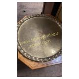 Large brass platter
