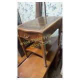 Leather top end table