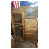 Oak bookcase secretary