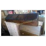 Primitive cabinet top hinges bin