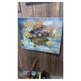 Flower painting on canvas