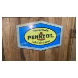 Pennzoil sign Fiberglass or plastic