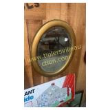 Oval painted mirror