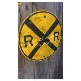 Rail road crossing sign