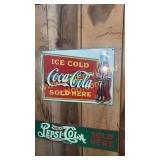 Modern tin Coca-Cola sign