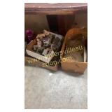 Three boxes of china glassware and figurines