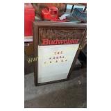 Budweiser menu board