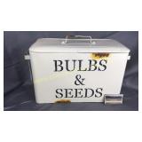 Metal bulbs and seeds bin