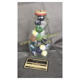 Vintage snow crest bank with marbles