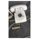 Vintage rotary red light phone