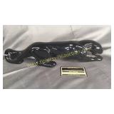 Vintage ceramic black panther figurine
