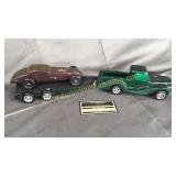 Wooden truck and car hauler pinewood derby car