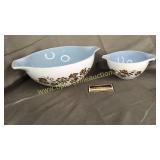 Pyrex promo blue Delphite chip and dip set
