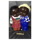 Girl and boy cookie jar