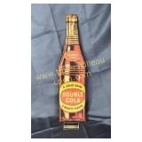 Old cardboard double cola store sign