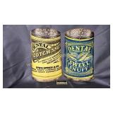 Old dental snuff 2 side cardboard sign