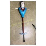 Vintage Superman pogo stick has been recolored