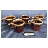 5 hull brown drip mugs