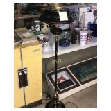 Vintage floor lamp with metal shade works