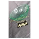 1930s green depression cherry berry bowl with