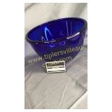 Large cobalt mixing bowl 20.5in across 6in tall