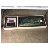 Budweiser lighted sign and clock doesn