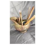 Coal bucket with hammers, sledge and wedge