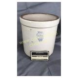 White hall gallon stoneware crock