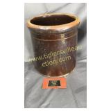 Brown gallon stoneware crock